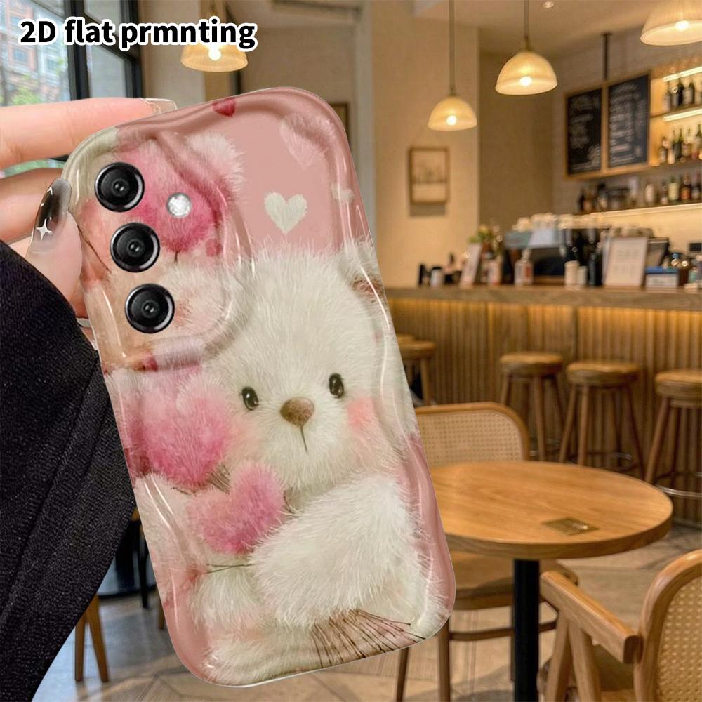 Phone Case: 2D Flat Samsung Galaxy A34 A35 S20 S22 S21 FE Plus Ultra Protective Case, Pink Heart Rush, Christmas and Halloween Gift