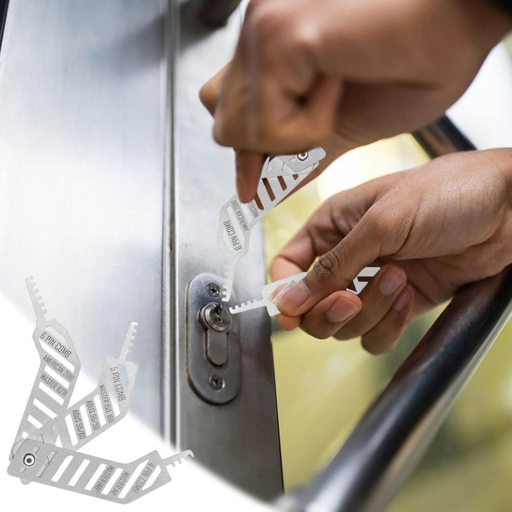 3Pcs/Set Multifunctiona Comb Lock Picks Stainless Steel Comb Lock Picking Kit  Outdoor