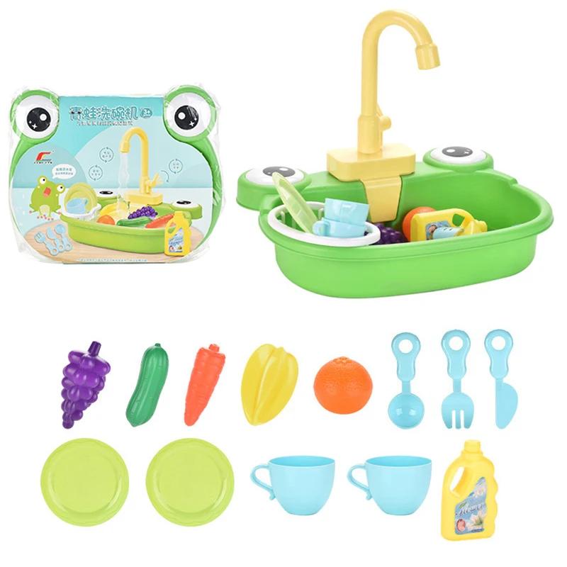 

Non-Toxic Kids Kitchen Toys Simulation Electric Dishwasher Pretend Play Mini Kitchen Food Educational Summer Toys Role Playing Children Toys