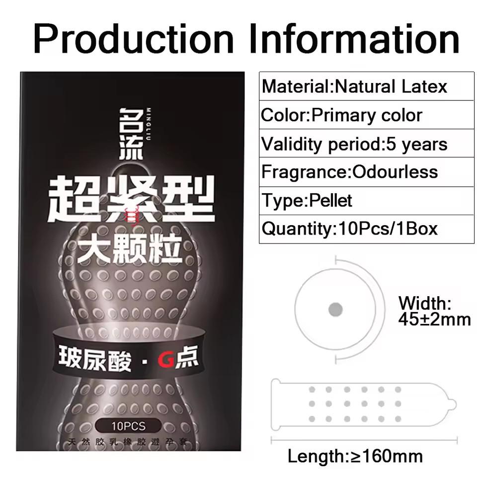 45/49mm Small Tight Condoms for Men Small Size Natural Latex Smooth Condom Hyaluronic Acid Penis Sleeve for Adults Love Sex Tool