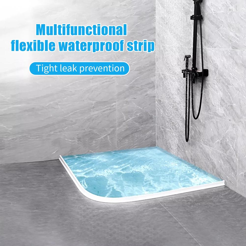 2m Bathroom Shower Water Stopper Rubber Retaining Strips Dry And Wet Separation Effectively Blocks The Flow Of Water Drying