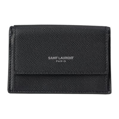 SAINT LAURENT Saint Laurent Etui na karty 552996 BTY7 N 1000 Klasyczna czerń Czarny [Przedmiot]