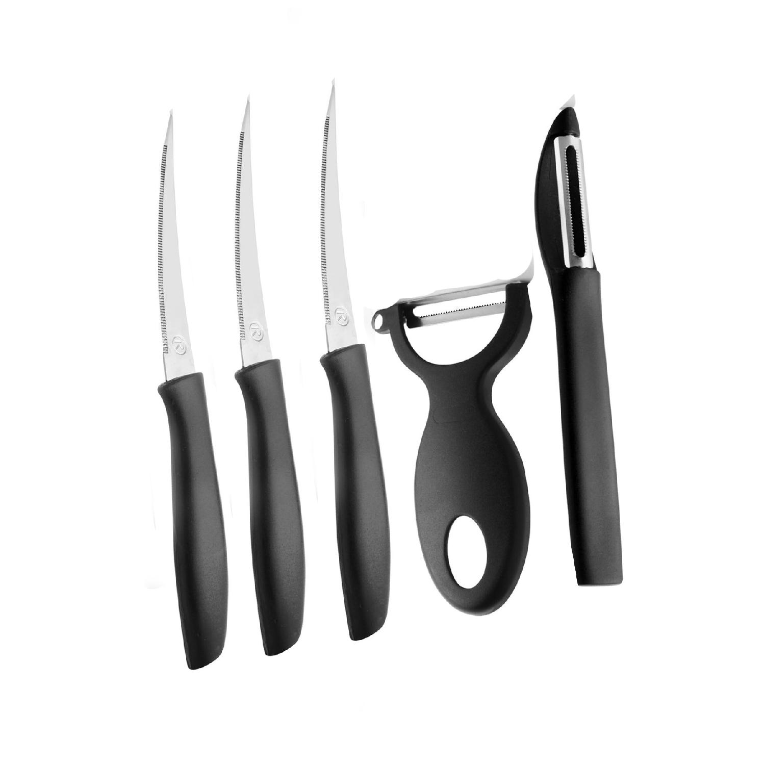 

Set Of 5 Professional Paring And Serrated Knives - Ultra Sharp Knives Set