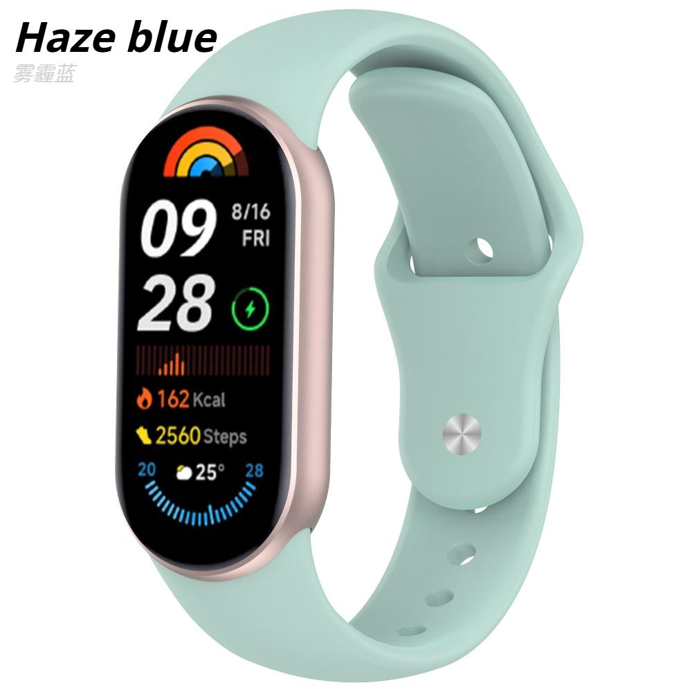 Silicone Solid Color Strap For Xiaomi Mi Band 10 9 8 Strap NFC Sport Rubber Bracelet Wristband for Xiaomi Smart Band 8 9 10 watch band