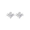 Sterling Silver Japanese Style Mini Heart Earrings for Women - Sweet and Simple Design