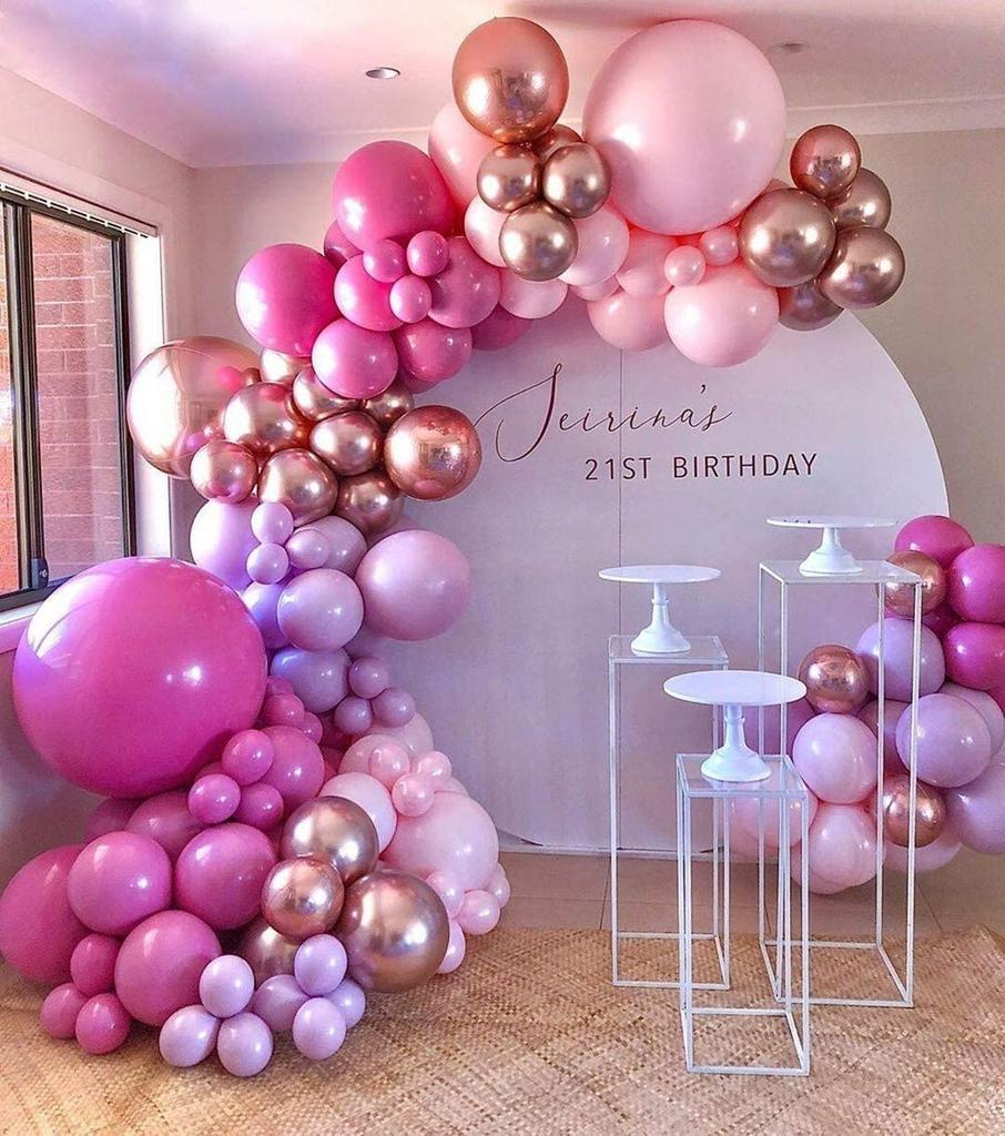 Bruiloft Verjaardag Babyborrel Geslachtsonthulling Decoraties Stofblauw Wit Ballonnenboog Slingerset