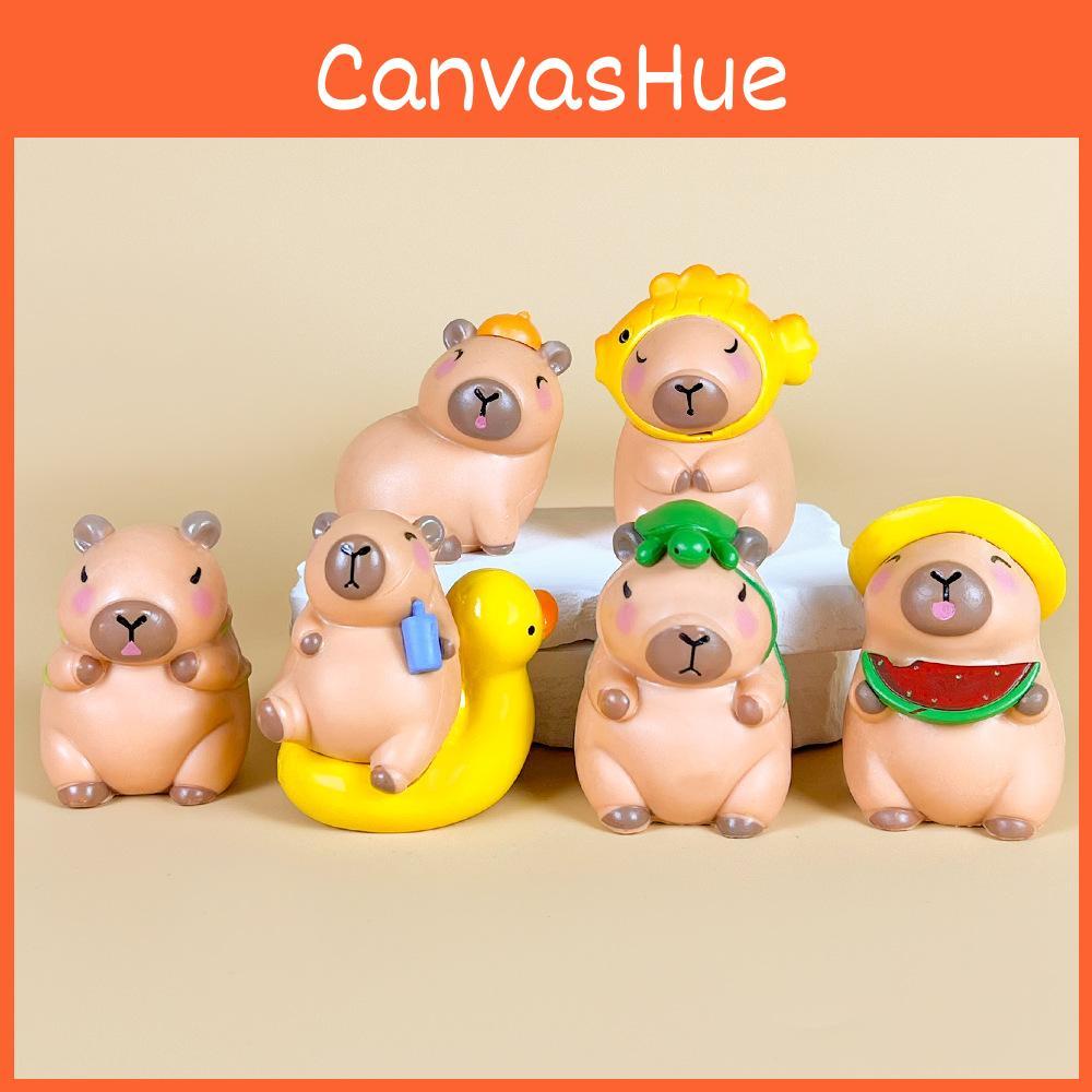 Model Capybara Pvc Ornament With Hat Wearing Appearance Design Gifts For