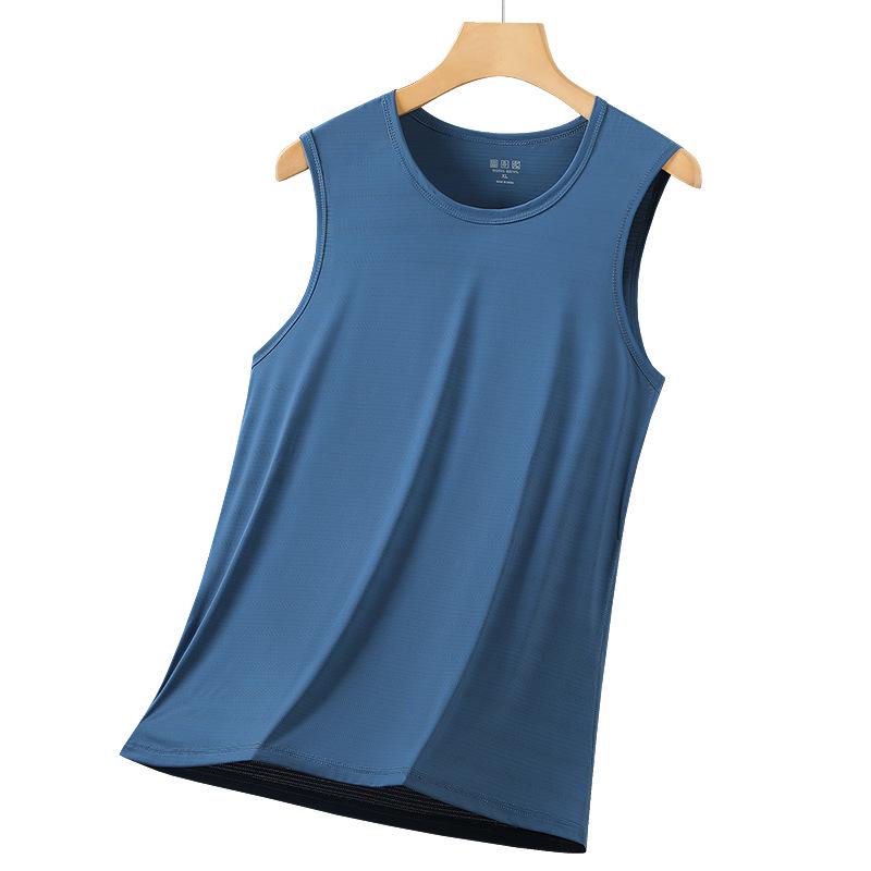 Men's Summer Quick-Dry Ice Silk Vest: Breathable, Elastic Nylon Activewear
