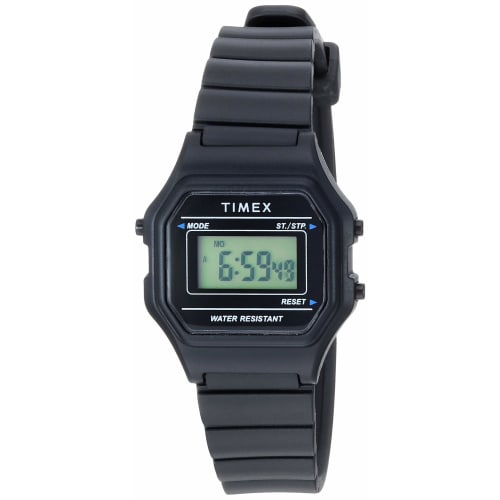 Timex Women's Classic Digital Mini Watch, Black, One Size, 27mm Digital Mini Resin Strap.