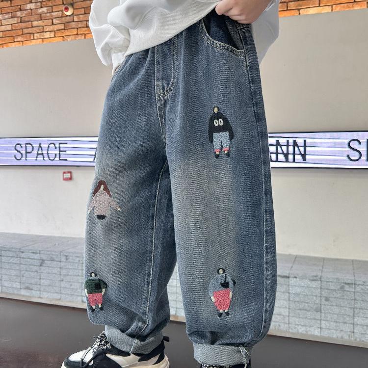 Boys' Pants Autumn Clothes Jeans Children's Autumn Pants Trendy and Fashionable Boys' Spring and Autumn Styles