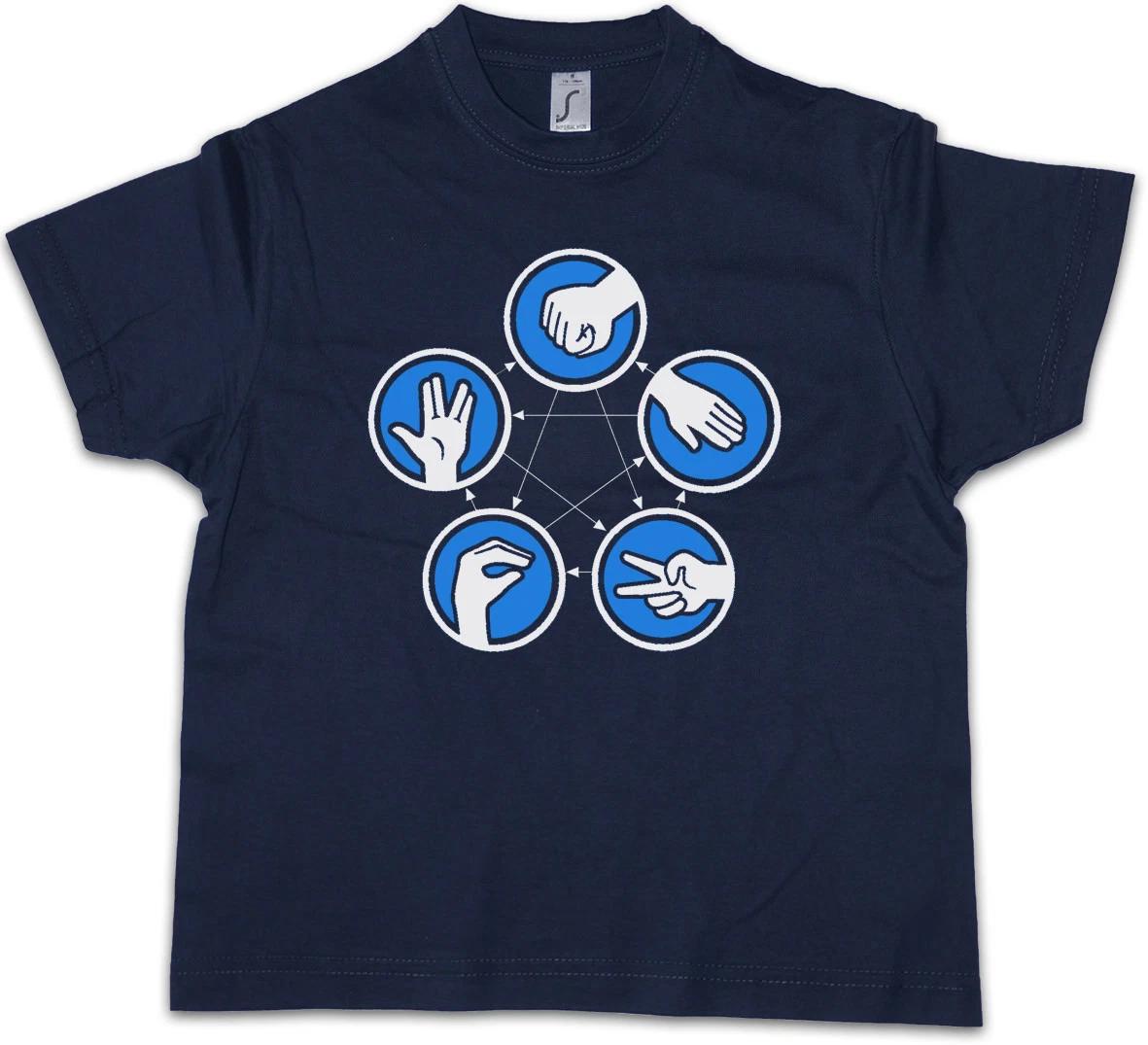 BIG PAPER & ROCK BANG THEORY Kids Boys T-Shirt Sheldon Paper Cooper Stone Lizard 120