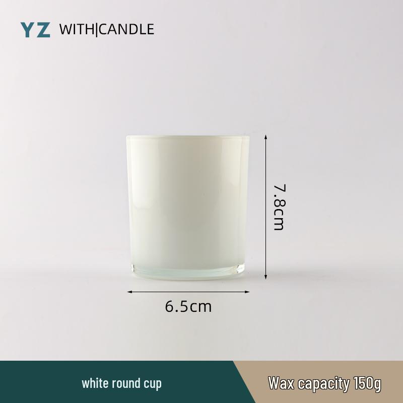 Handmade Frosted Glass Scented Candle Cup - Creative DIY Wax Container