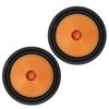2PCS Orange Paper Speaker Cone Rubber Surround Drum Paper Subwoofer Cone  Subwoofer Replacement