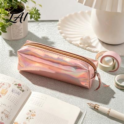 Waterproof Pencil Pouch Gradient Color Case Cute Cylindrical Pen for Trendy Case Girls Girls Stationery Bag Students School Supplies Organizer