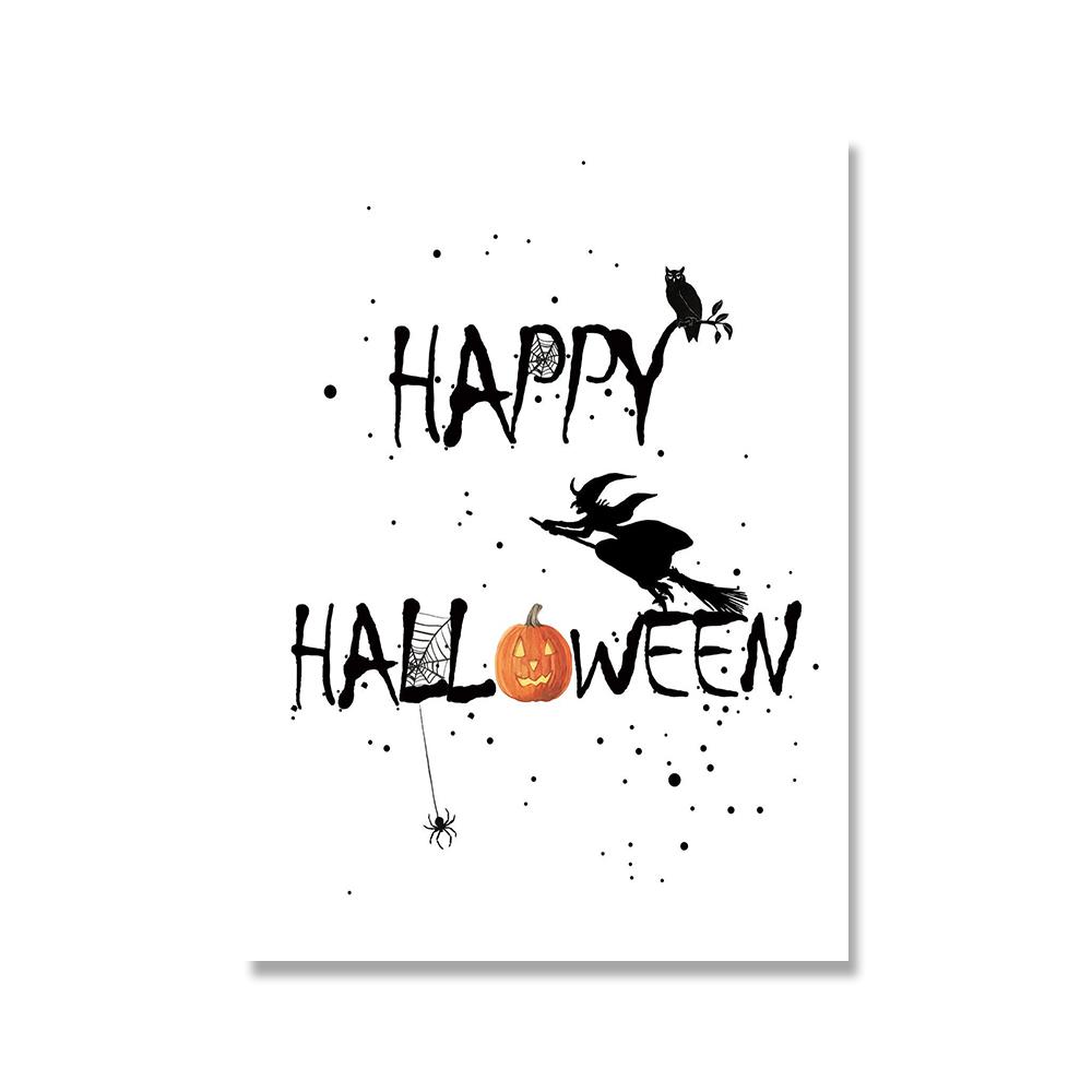 Halloween Fall Canvas Painting Thanksgiving Autumn Posters and Prints Watercolor Wall Pumpkin Art Pictures for Living Room Decor
