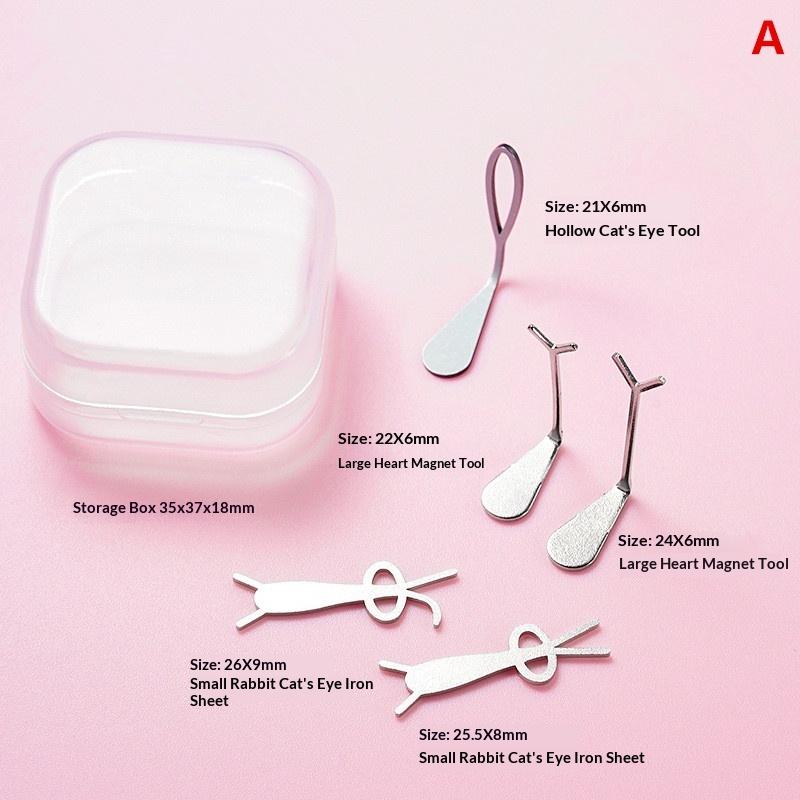 Cat Eye Magnet Silver Diy French Wide Rabbit Hollow Heart Magnet Tools Nail Art Salon Professional Gel Polish Cat Eye Nail Tools