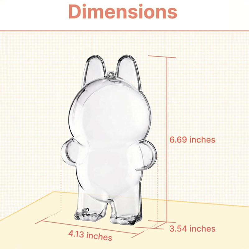 Pvc Doll Protective Case Series Plush Doll Display Storage Box Fit For Labubu V1-V3 Blind Box Figure Accessories Decorative Toy