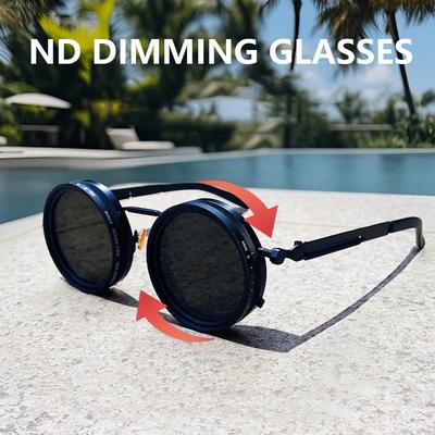 Handgefertigte ND9 Drehbare Verstellbare Helligkeit Dimmende Sonnenbrille Dual Polarisiert Blendschutz Angelbrille Sonnenbrille