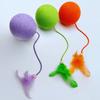 Cat Toy Feather Cat Toys Interactive Large Cotton Rope Ball Toys for Cats Sticks Cats Toy with Bell Teeth Grinding Pet Products