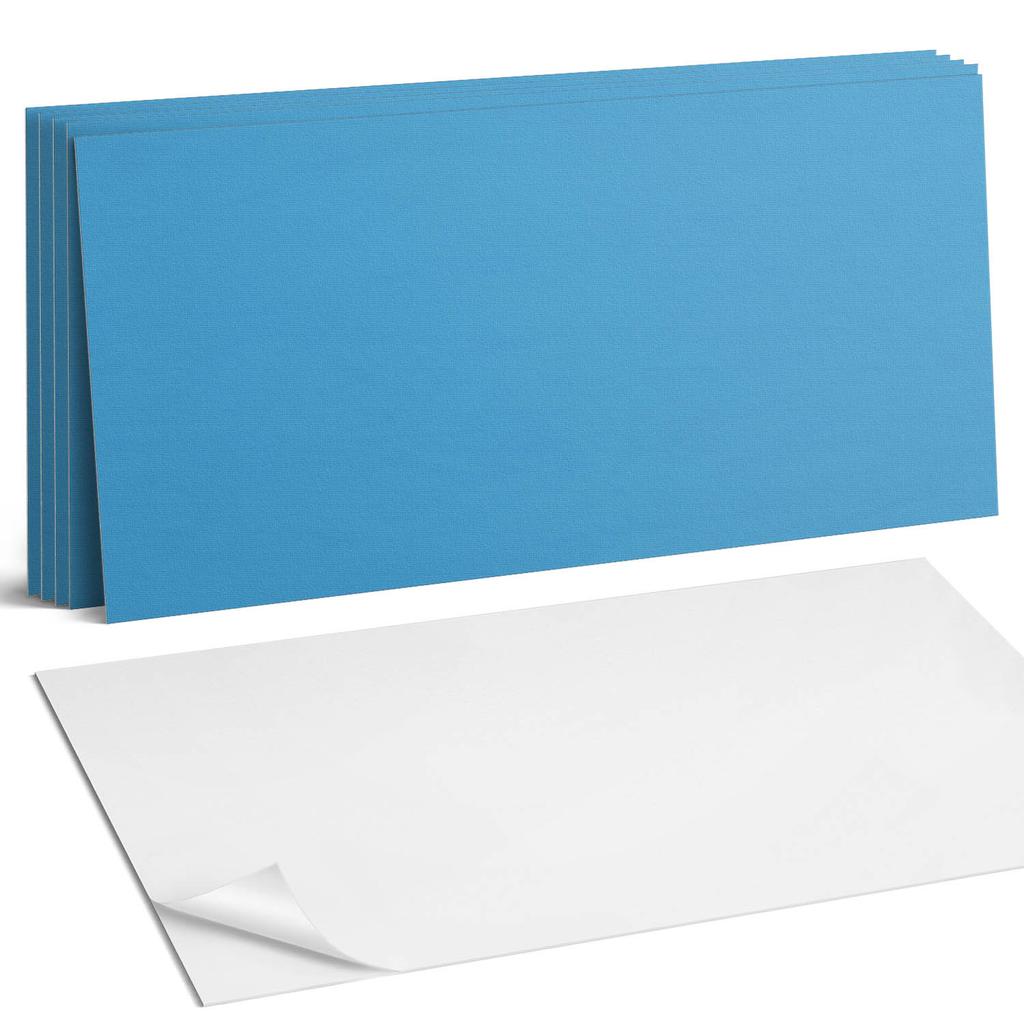 Komplet Kafelków Winylowych Z Wzorem Do Salonu Samoprzylepne Kolor Błękitny 6X60X30 Cm