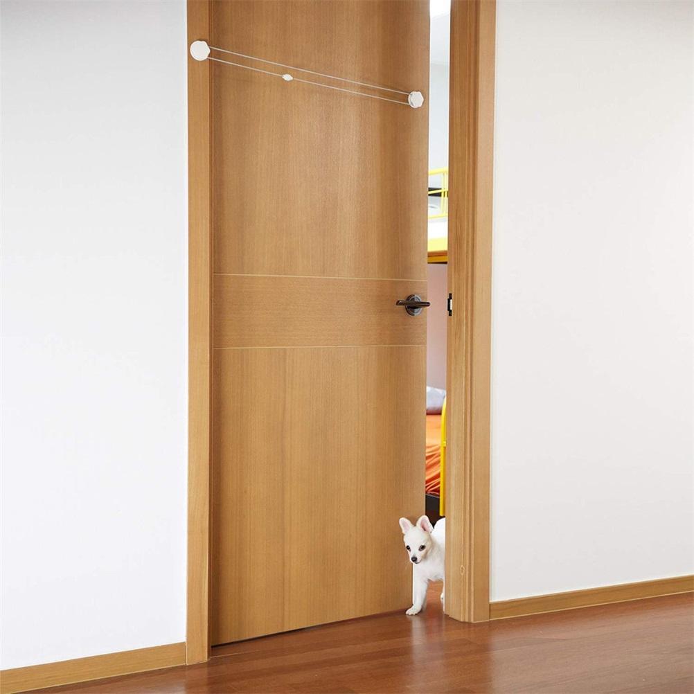 Pet Door Stopper Adjustable Door Strap Pet Gates Cat Door Free Access for Cats Dogs