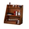 Desktop Retro Wooden Storage & Organization Rack for Journals, Ornaments, Coffee Cups, and Perfume.