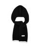 Bajal Logo Label Hooded Muffler Black
