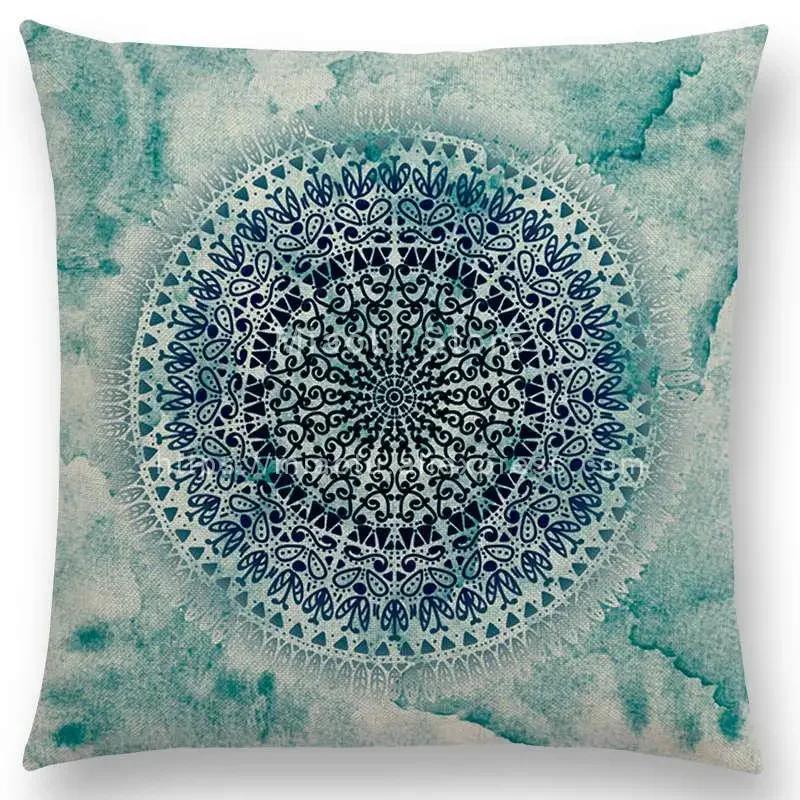 Neuer verträumter Regenbogen Boho Wüstenblume Wunderschöne Goldene Mandalas Savanne Fantasie Gelassenheit Drucke Kissenbezug Sofakissenbezug