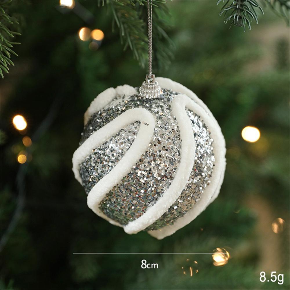 

Tree Ornaments Foam Christmas Balls Foam Balls 8cm Hanging Decorations For Home Party Supplies Christmas L серебряный