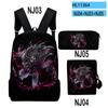 Classic Popular Wild Hearts Game 3D Print 3pcs/Set pupil School Bags Laptop Daypack Backpack Inclined shoulder bag Pencil Case