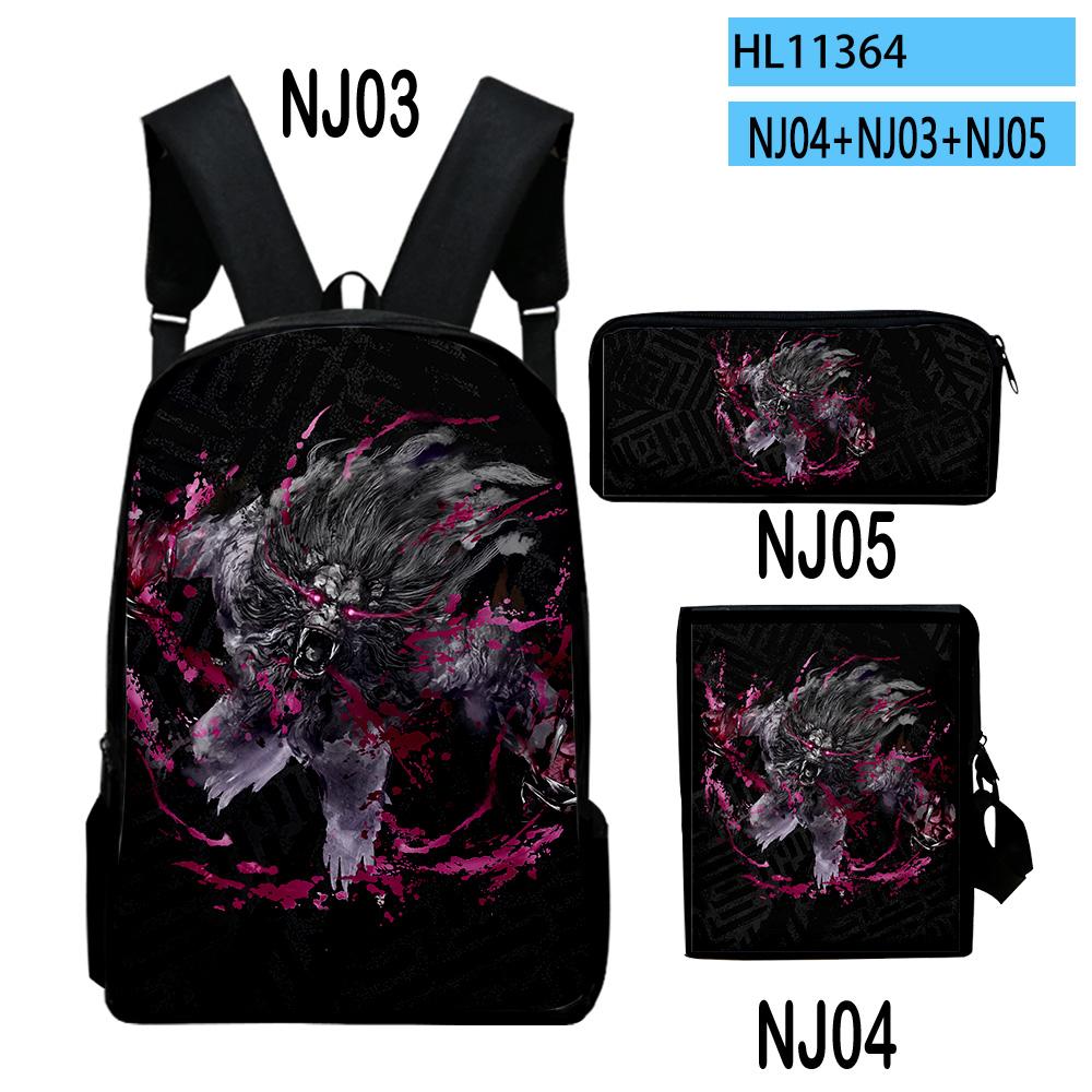 Classic Popular Wild Hearts Game 3D Print 3pcs/Set pupil School Bags Laptop Daypack Backpack Inclined shoulder bag Pencil Case
