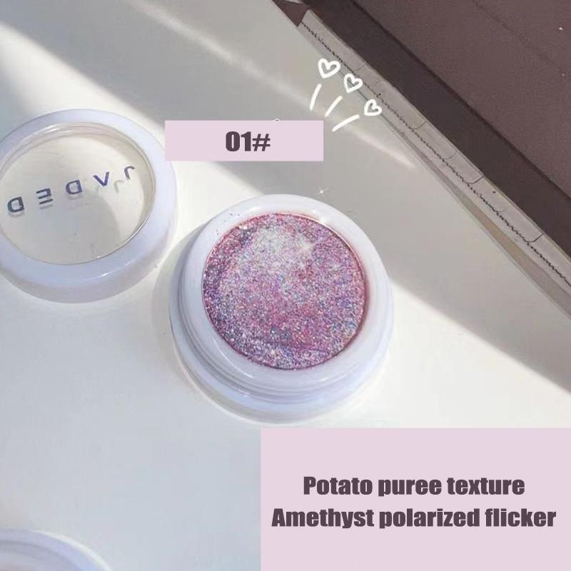 Monochrome Highlighter Amethyst Pink Glitter Brighten Shiny Eyes Makeup Mashed Potatoes Texture Diamond Eyeshadow Palette