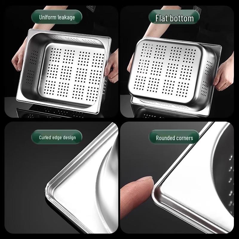 Commercial Perforated Stainless Steel Gastronorm Drain Pan