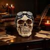 Secret Room Atmosphere Accessories Hip-hop Headphone/Steampunk Skull Figurine, Resin Skeleton Statue, Vintage Personalized Trendy Gifts Ornament