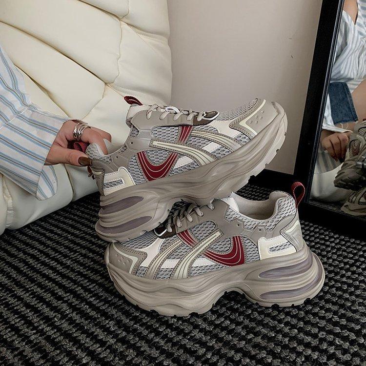 Leather dad shoes women's platform and lightweight sports shoes women's shoes 2025 autumn new versatile casual student shoes