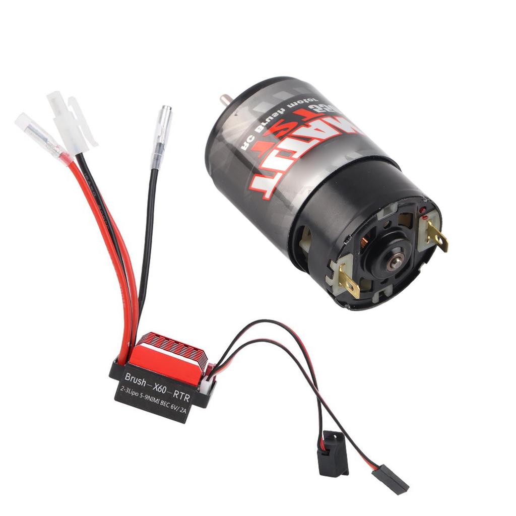 550 Brushed Motor 360A Brushed Electronic Speed Controller ESC Fit for 110 RC Car12T