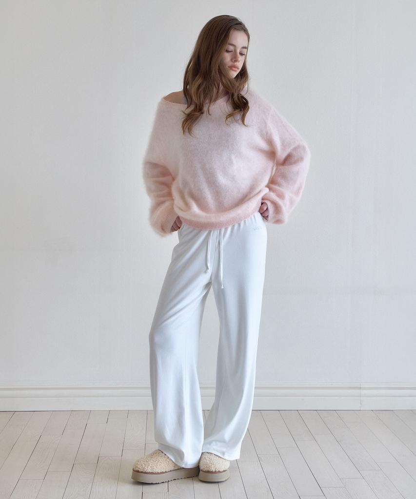 Leijiji Cloud Off-Shoulder Wool Knit (3 Colors)