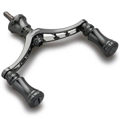 ERHÖHTER 80mm Rollengriff mit 15mm Knauf für Daiwa und Universelle Spinnrollen Schachserie Grau Shimano, (Dunkel (22STELLA/23AIRITY)) (669)
