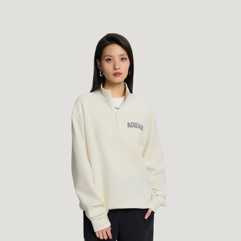 Adidas Unisex Soft Knit Loose Half-Zip Pullover Sweatshirt