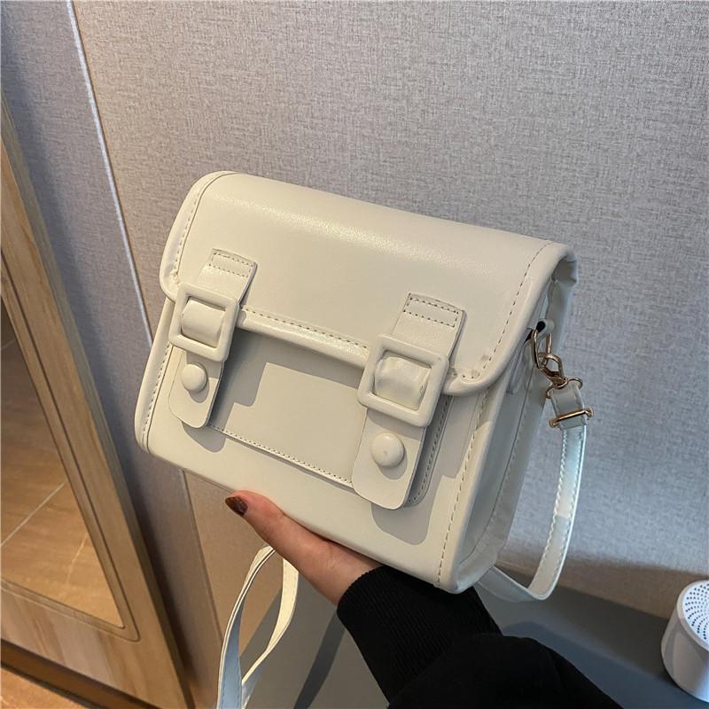 Vintage Cambridge Bag Women's Satchels Flap Handbag Simple Square Casual Shoulder Crossbody Storage Small Bags