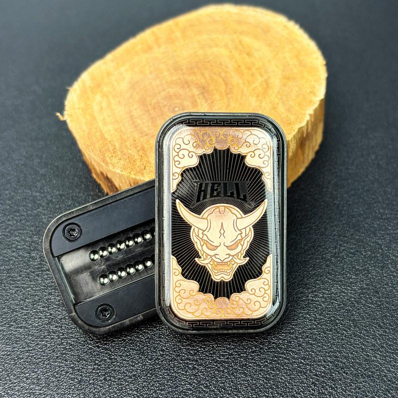 Fidget Rotating Mechanical Slider Dense Multiple Track Paragraph Magnetic Push Card Plate Edc Metal Stress Relief Sensory Toy