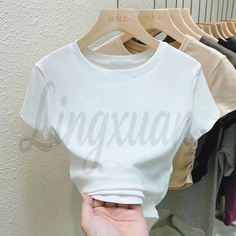 2026 Trendy Women's Pleated Short-Sleeve T-Shirt - Hot Girl Style