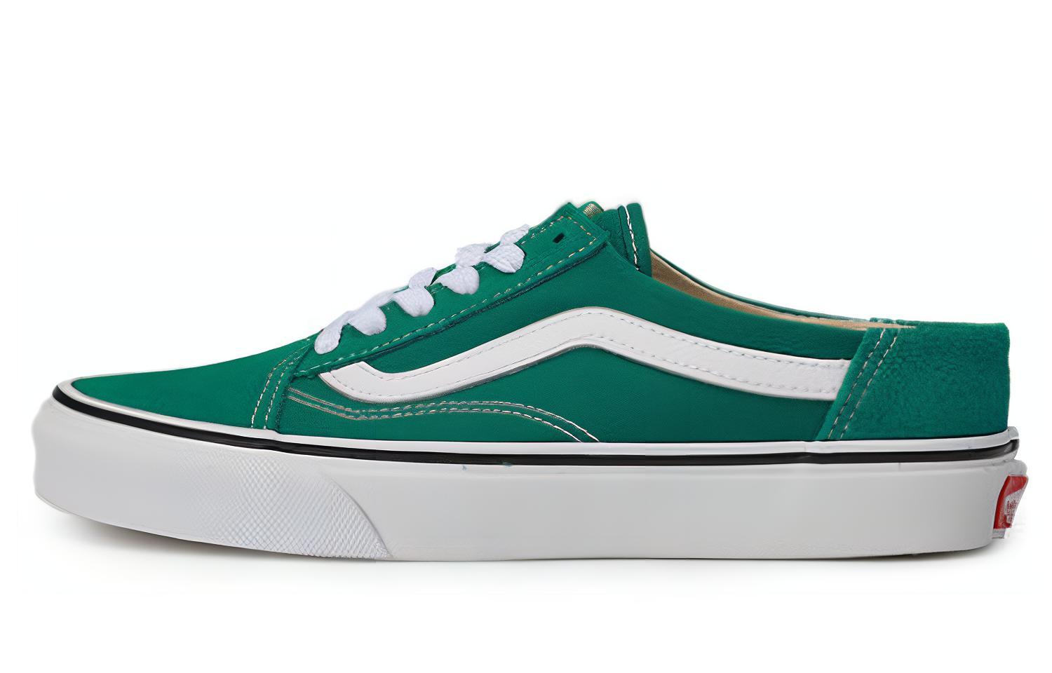 Vans Old Skool Mule Ретро Низкие Повседневные Кеды для Скейтбординга Унисекс Зеленые VN0A3MUS06A 36