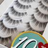 Clear Eyelash False Eyelashes Extensions Large Capacity 10 Pairs (Natural Type)