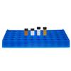 PATIKIL 4ml Autosampler Vial Rack, 4-Pack, 50-Well Stackable Test Tube Rack, Microcentrifuge Tube Holder, Blue