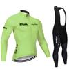 2026 New STRAVA Cycling Suit Long Sleeve Strap Suit Men's and Women's Cycling Suit Road Cycling Shirt
