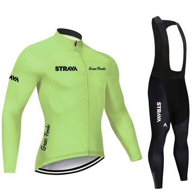 2026 Neuer STRAVA Radanzug Langarm Trägeranzug Herren und Damen Radanzug Rennrad Trikot