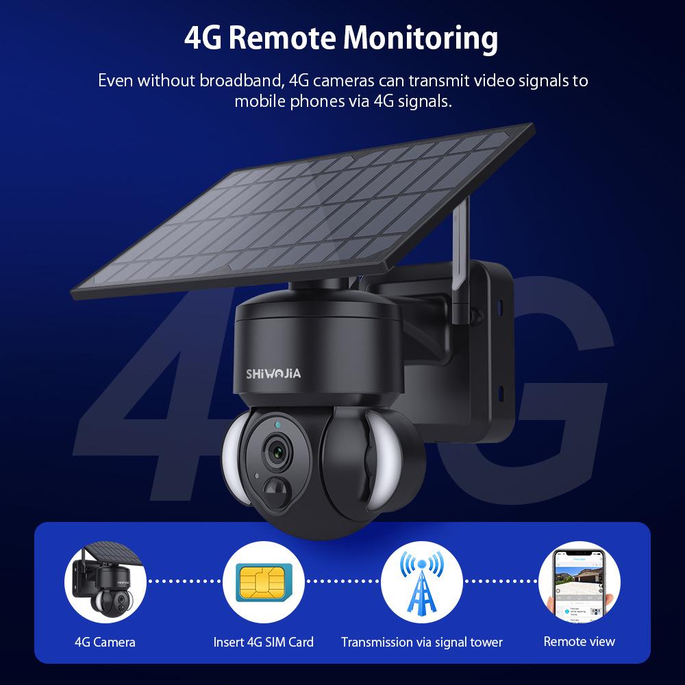 Solar-Powered 4G HD Wireless Camera with 3MP, Low Power, and Night Lighting