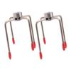 A84X-2Pcs BBQ Rotisserie Meat Forks Clamp Grill Meatpicks Stainless Steel Barbecue Skewer