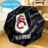 Custom Name Umbrella Fulham FC Crest Umbrella 8-Frame for Travel, Camping, Casual Lightweight Portable, Essential for Family Gifts